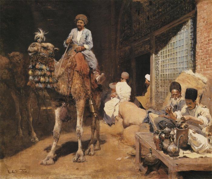 Edwin Lord Weeks A Market in Isphahan China oil painting art